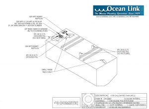 130 gallon marine fuel tank Moeller belly shaped FOLT13001M