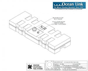 12 gallon marine fuel tank Moeller red rectangular FOLT1498M