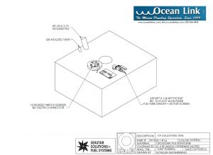19 gallon marine fuel tank rectangular Moeller FOLT1922-1M