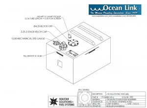 18 gallon marine fuel tank Moeller rectangular FOLT1849BR-3