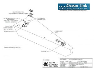 32 gallon marine fuel tank Moeller custom shape FOLT001513BD