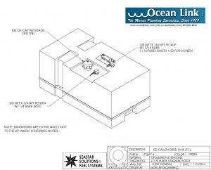 20 gallon marine fuel tank rectangular Moeller FOLT2097-4