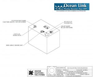 22 gallon red marine fuel tank rectangular Moeller FT2216-1