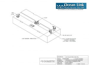 25 gallon marine fuel tank Moeller rectangular shape FTA001099BR