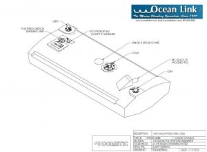 49 gallon marine fuel tank Moeller custom shape FTA001106BR
