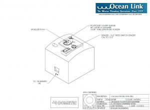 26 gallon marine fuel tank Moeller compact shape FTA001091BR