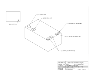 CAD drawing of water tank